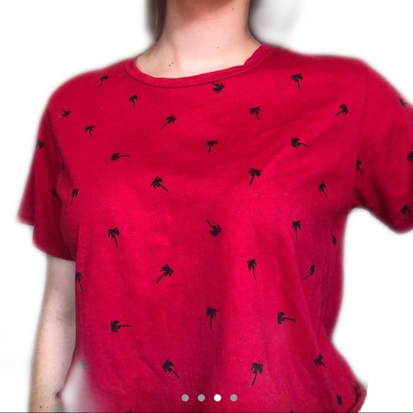 Red and black palm tree cropped yee - Picture 3 of 4